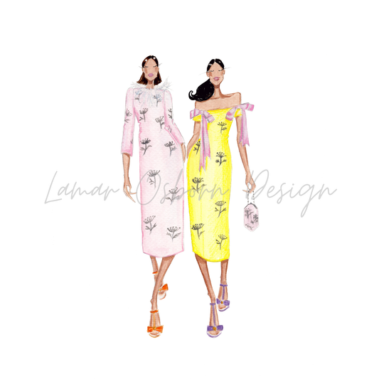 Floral Runway l Fashion Illustration Print