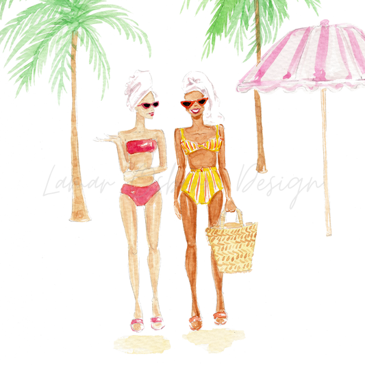 Beach Style l Fashion Illustration Print