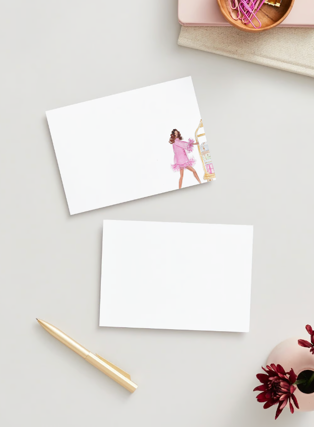 Stationery Set: Watercolor Hotel Fashion Girl