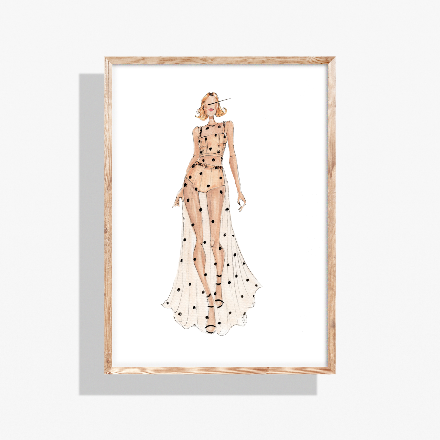 Dior Polka Dots, Fashion Illustration Print