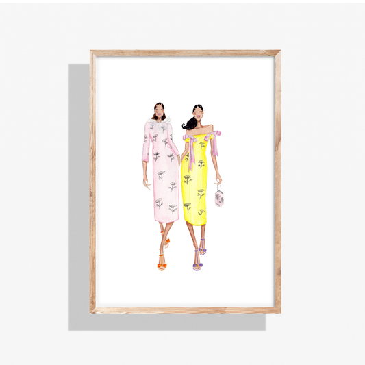 Floral Runway l Fashion Illustration Print