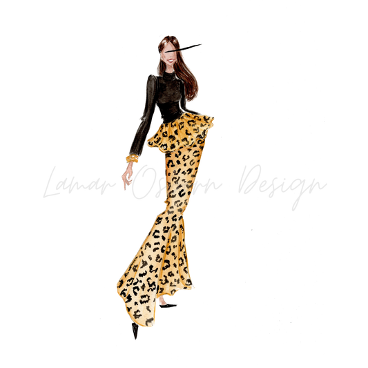 Leopard Print l Fashion Illustration Print