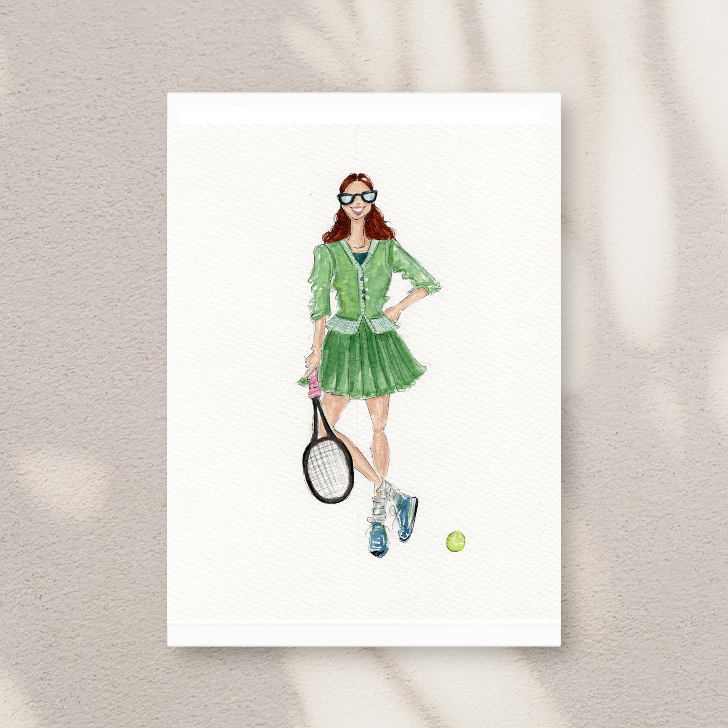 Tennis Girl, Fashion Illustration Print