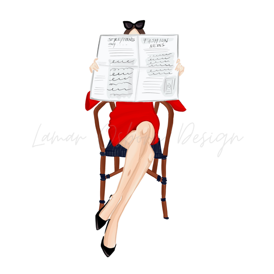 Fashion News, Fashion Illustration Print
