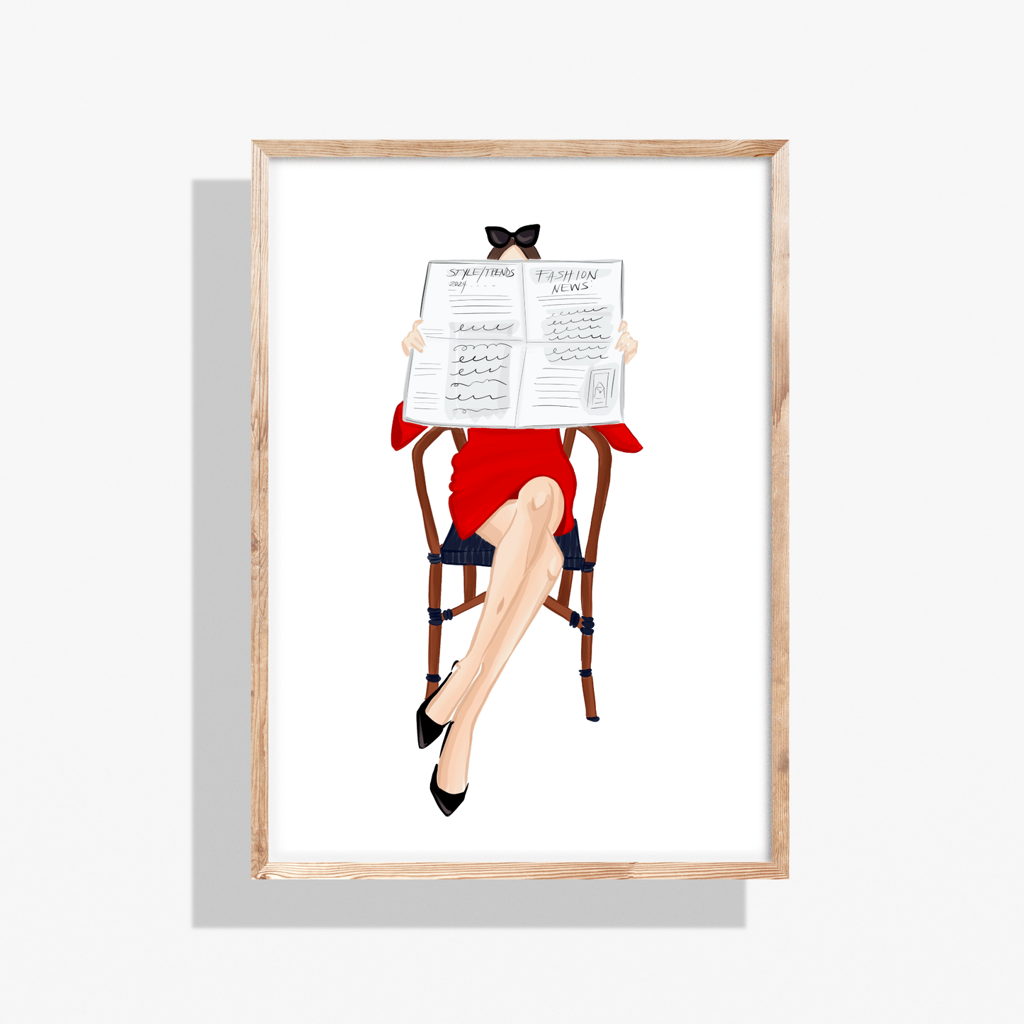 Fashion News, Fashion Illustration Print