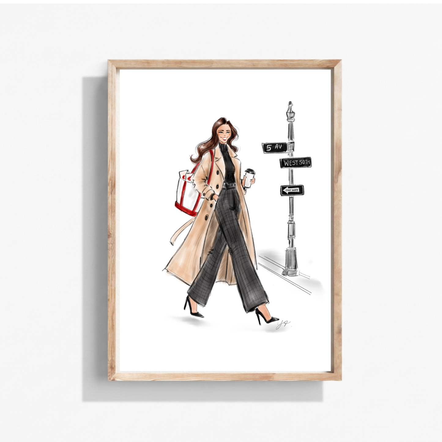 New York Street Style, Fashion Illustration Print
