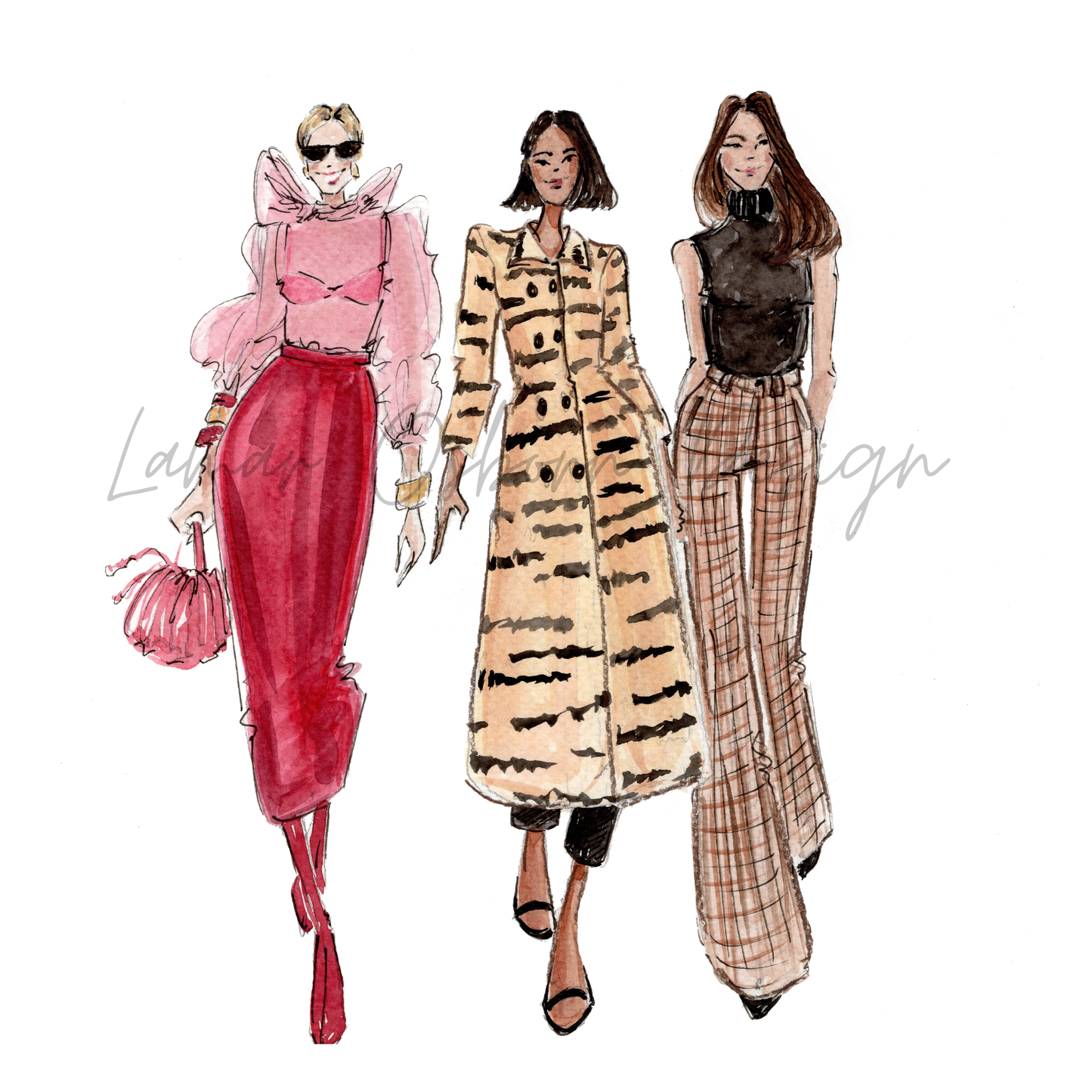 Fall Style, Fashion Illustration Print