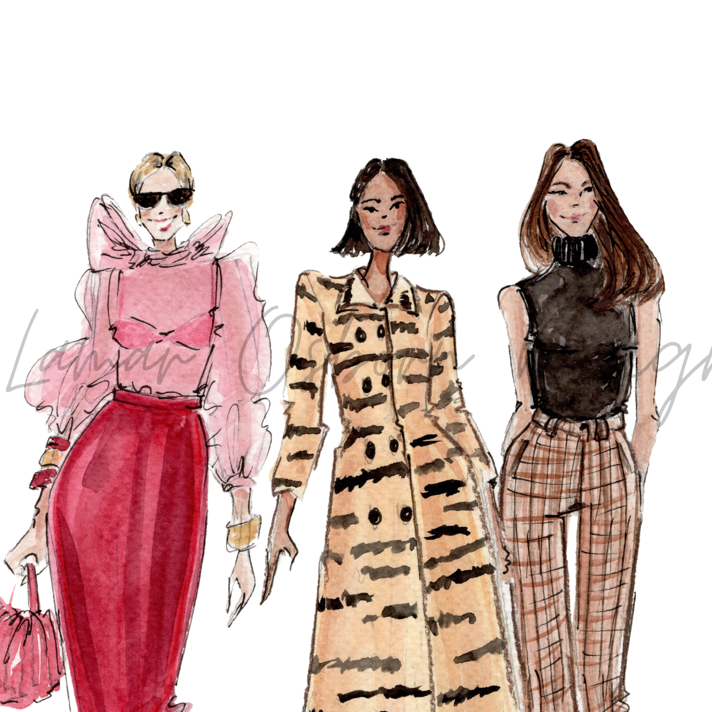 Fall Style, Fashion Illustration Print