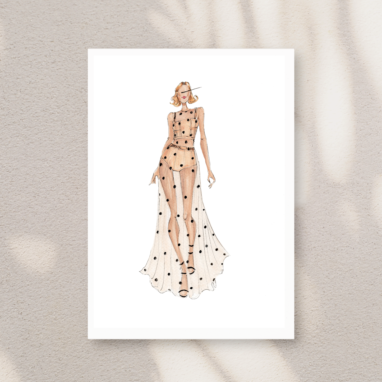 Dior Polka Dots, Fashion Illustration Print