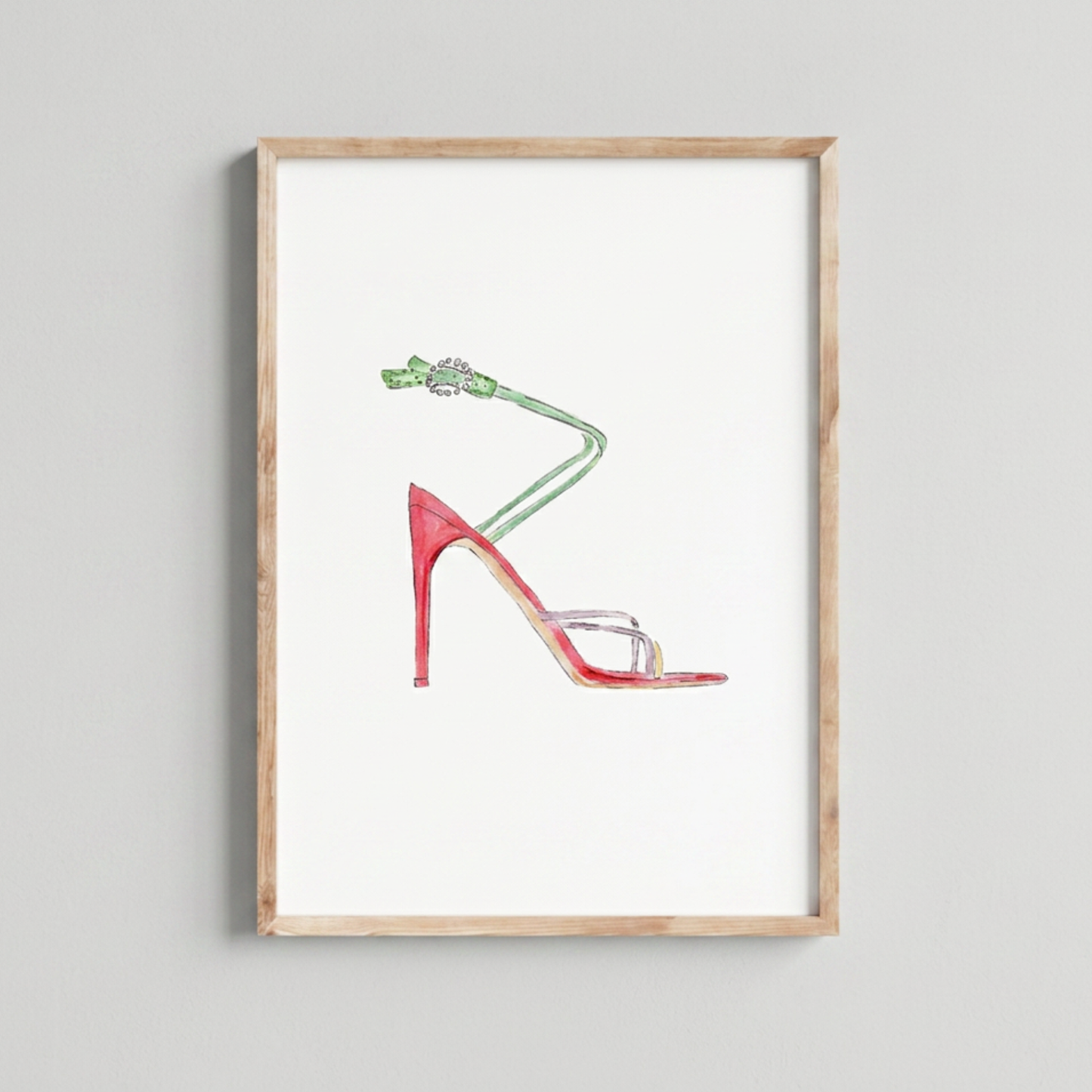 Designer Heels, Fashion Illustration Print