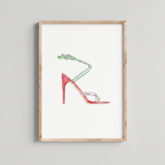 Designer Heels, Fashion Illustration Print